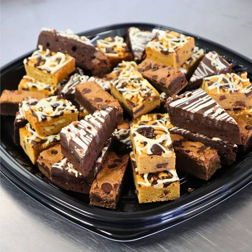 Black Tray of Cookies and Brownies