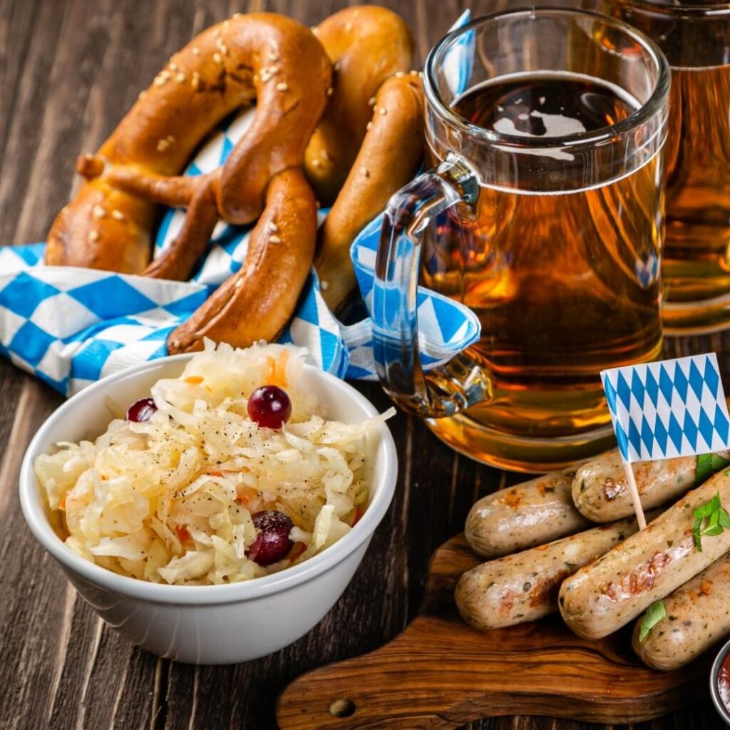 Assortment of tasty Oktoberfest treats