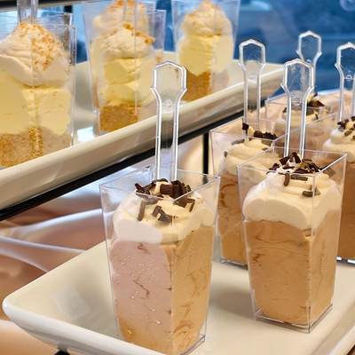 Chocolate mousse and pie shooters