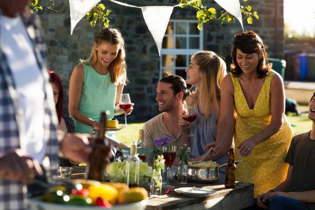 Summertime backyard bbq